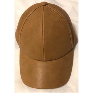 Wilfred- Faux Leather Baseball Cap